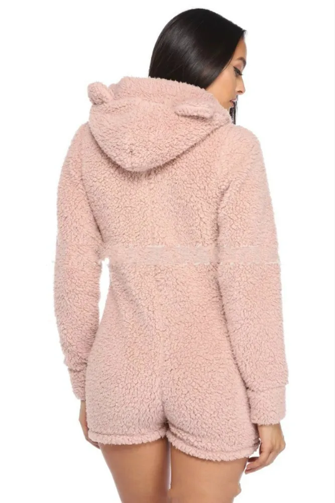 Зимние теплые ползунки для взрослых 2019 женская пижама флисовый комбинезон с