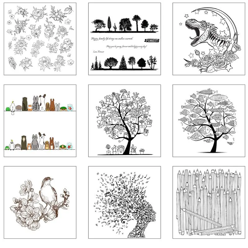 

Seal Stamp Pleasant Music Dog DIY Silicone Clear Stamp Seal Scrapbook Embossing Album Decor.