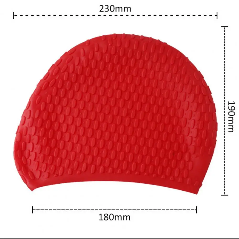 

2021 New Swimming Cap Silicone Women Men Waterproof Plus Size Colorful Adult Long Hair Sports High Elastic Adults Swim Pool Hat