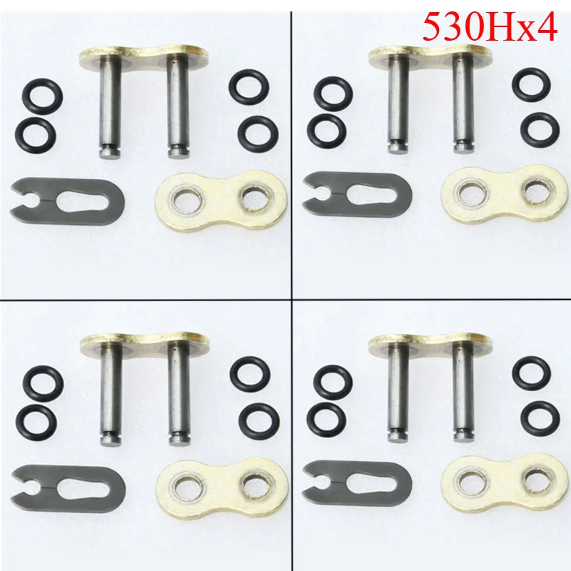 

4pcs 530H 530 Motorcycle Chain Connecting Master Link W/ O-Ring Seal for Yamaha Kawasaki Honda Suzuki Dirt Bike