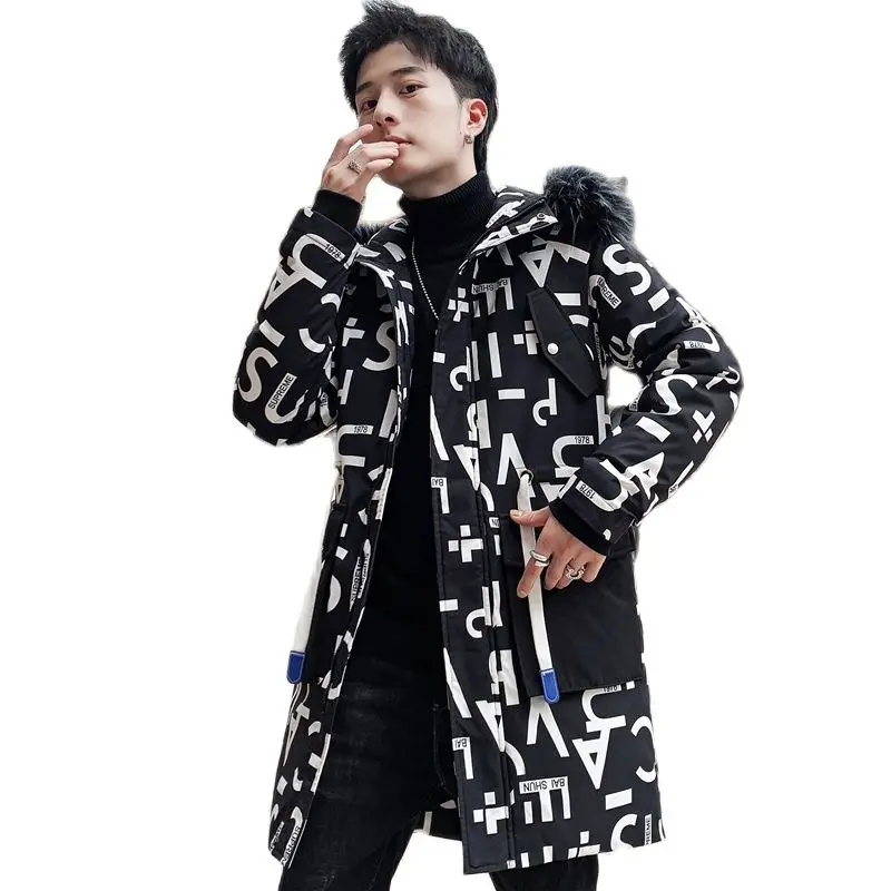 

Winter Jacket Men New Fashion Fur Hooded Male Parka Jacket Mens Solid Thick Jackets Cotton Coats Man Parkas Windbreaker