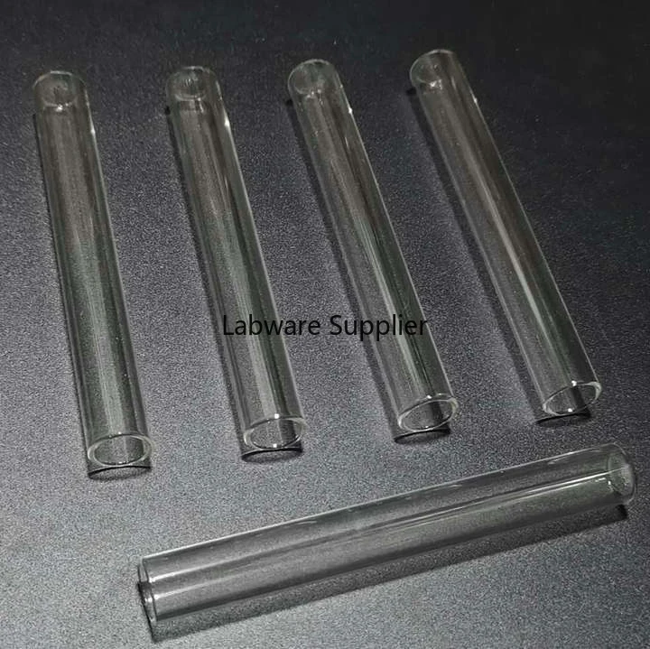 100 шт/лот 13x100ммпрозрачное стекло с плоским дном пробирки или