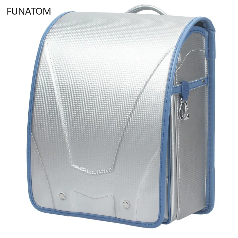 Россия Randoseru дети Back Pack девушка PU Hasp фиолетовый светоотражающий детская