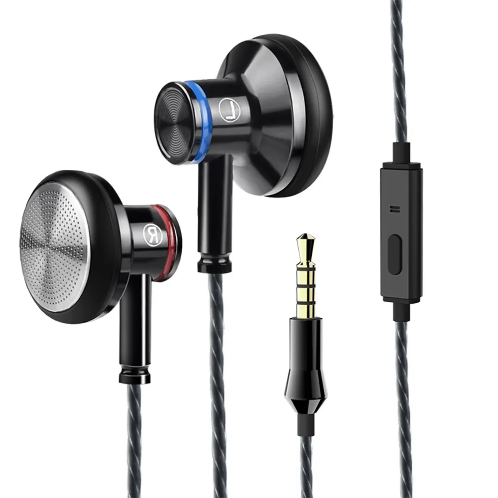 KISSCASE 3 5 мм Проводные HiFi Плоские наушники вкладыши тяжелый бас компьютерные