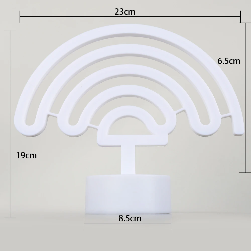 Милый Ночной светильник радужная неоновая вывеска 3 батареи АА для украшения