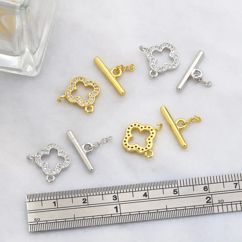 OCESRIO маленькая зубчатая застежка ювелирный соединитель подлинные позолоченные