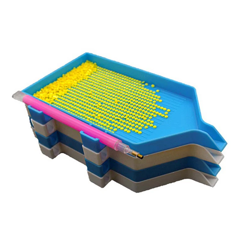 

1pc Diamond Painting Tool Diamond Embroidery Accessories Large Capacity Drill Plate Plastic Tray Kits Point Drill Tray