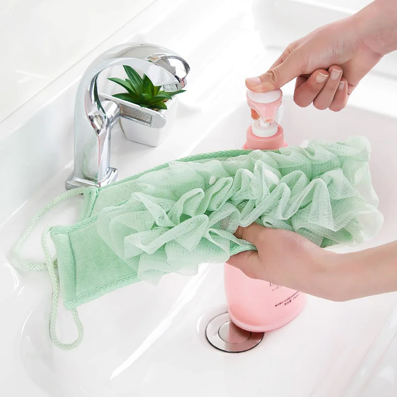 Мягкое банное полотенце Loofah для мужчин и женщин отшелушивающее мягкое массажное
