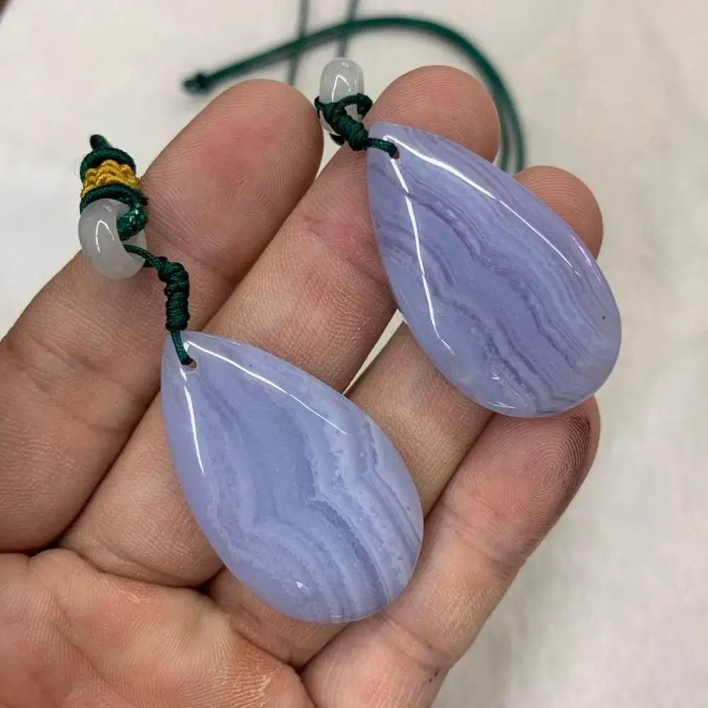 

Подвеска из натурального бразильского голубого агата/халцедона, ювелирные изделия из натурального драгоценного камня, Подвеска для женщин...