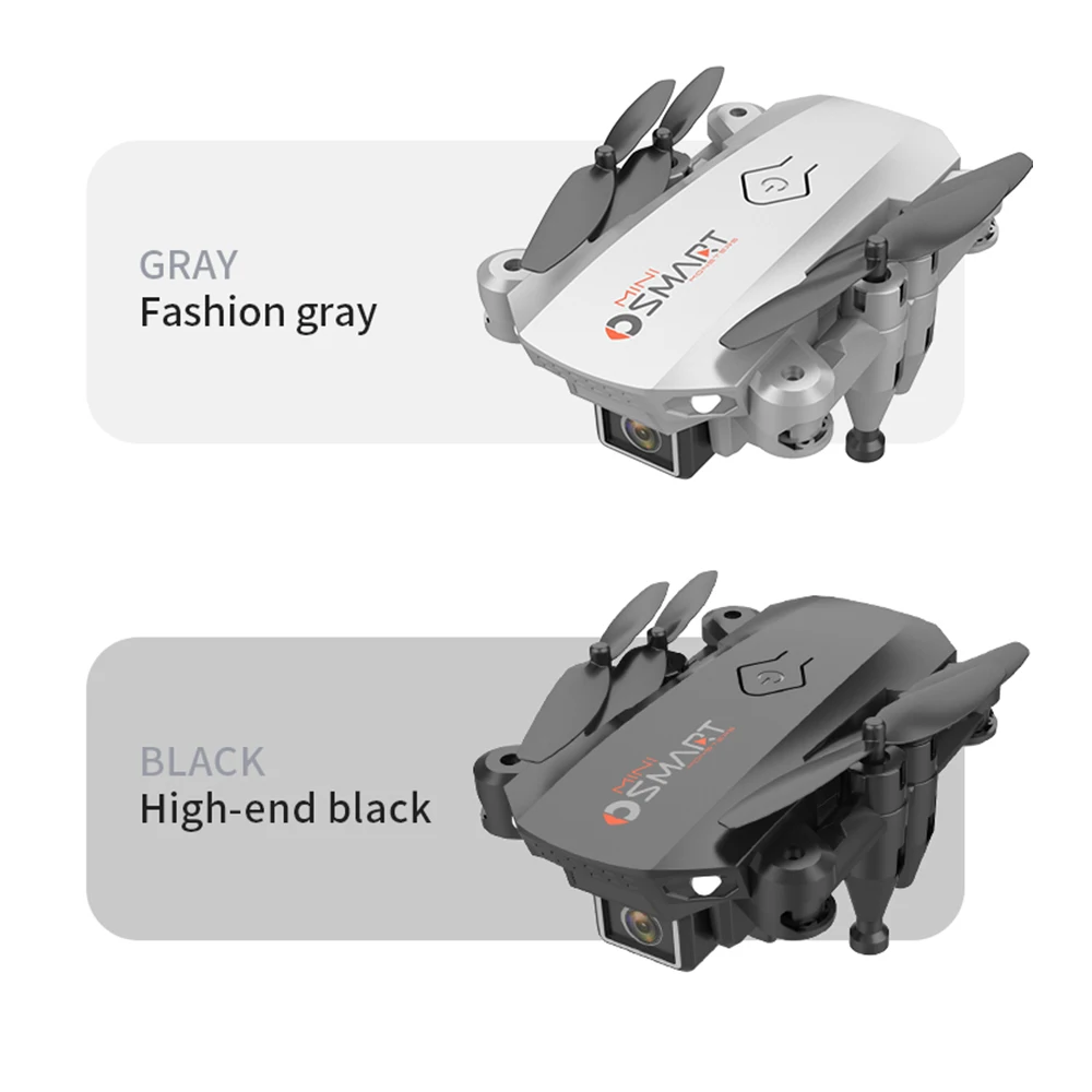 Mini Dron Profesional con c&aacute;mara Dual para ni&ntilde;os, cuadric&oacute;ptero con WiFi, FPV, altura plegable, color negro y gris, modelo L23 4K-2