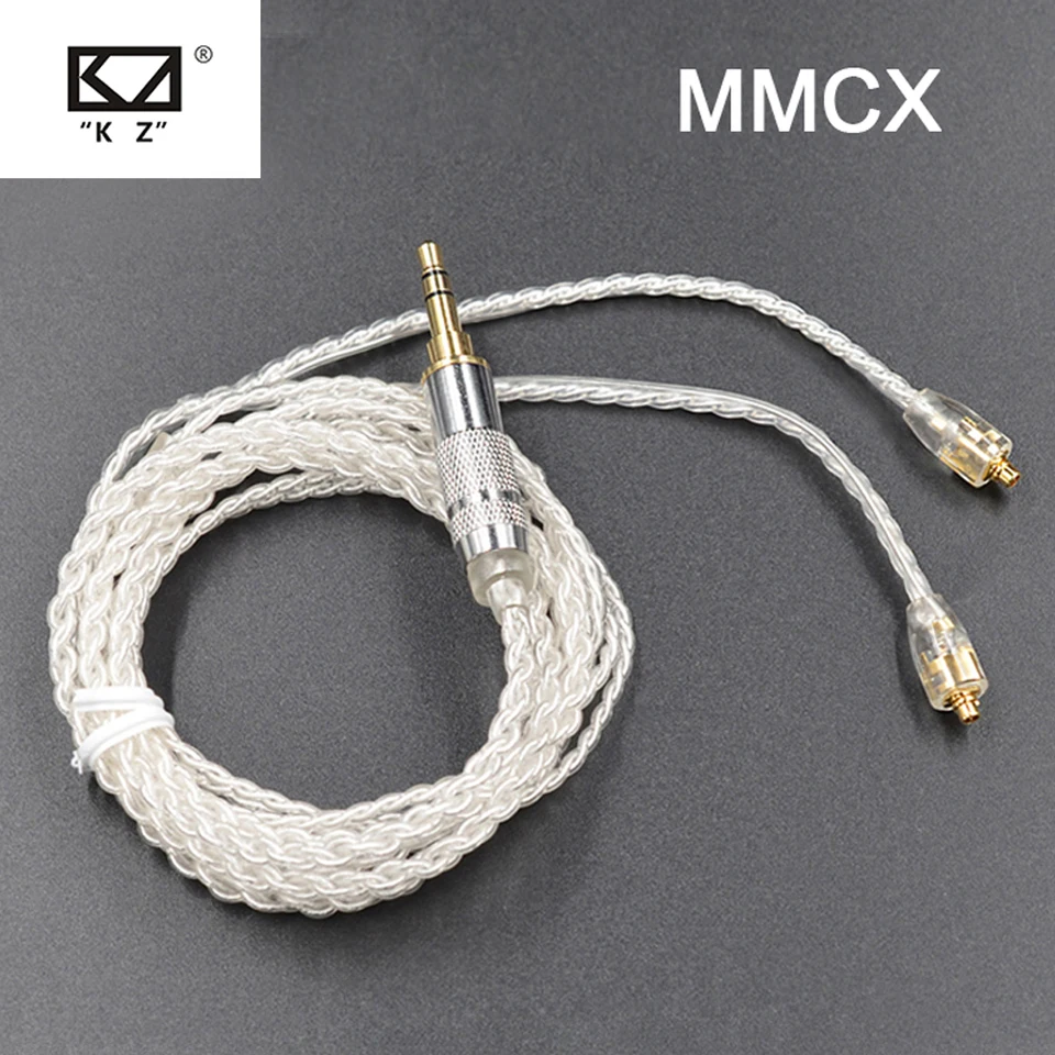 Горячие KZ/TRN MMCX кабель посеребренный кабель обновленный кабель замена кабеля использовать для Shure SE535 SE846 UE900 DZ9 DZX NICEHK HK6