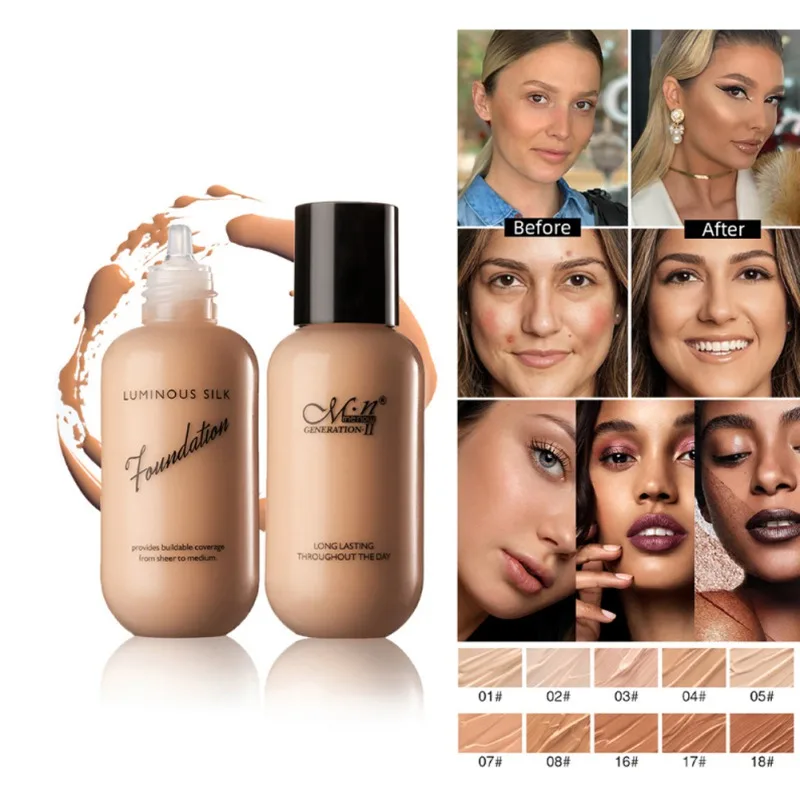 10 цветов бронзатор жидкая косметика/основа Увлажняющая крышка дефекты даже цвет
