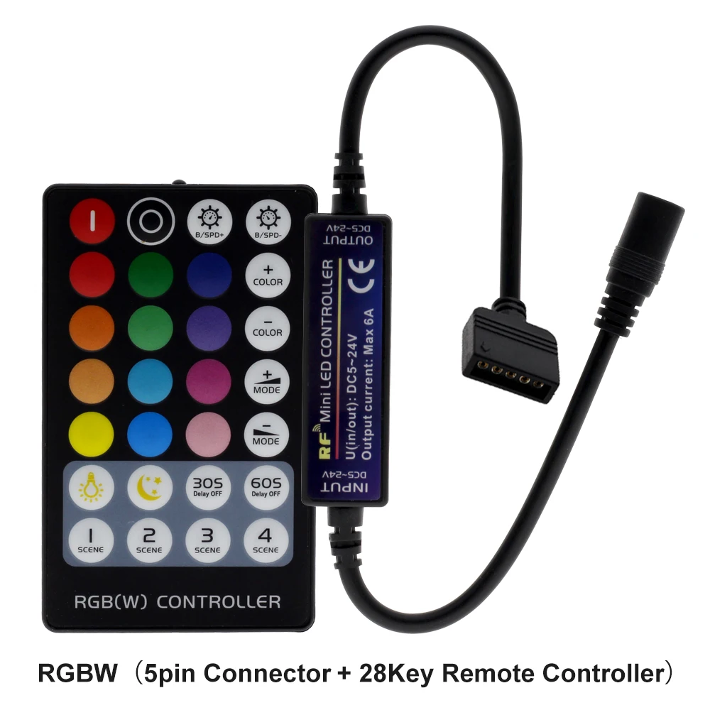 RGBW New Arrival LED Strip RF Remote Controller for Single Color / Double White / RGB / RGBW / RGB+CCT LED Strip Control - Цвет: RGBW