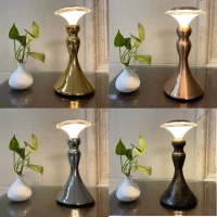 led metal lamp beauty lamp led decor night light touch dimming usb charging anti slip base for bar living room bedroom table