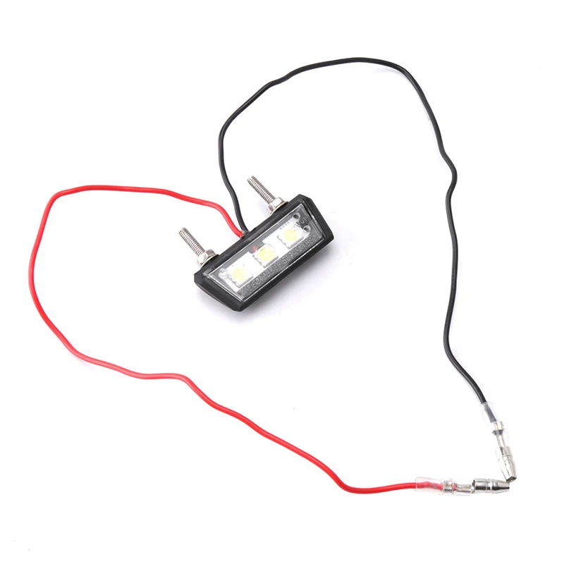 Motorcycle Universal LED License Plate Light Mount Bracket Bolt-on Lights Lamp For Scooter Refit Accessories |