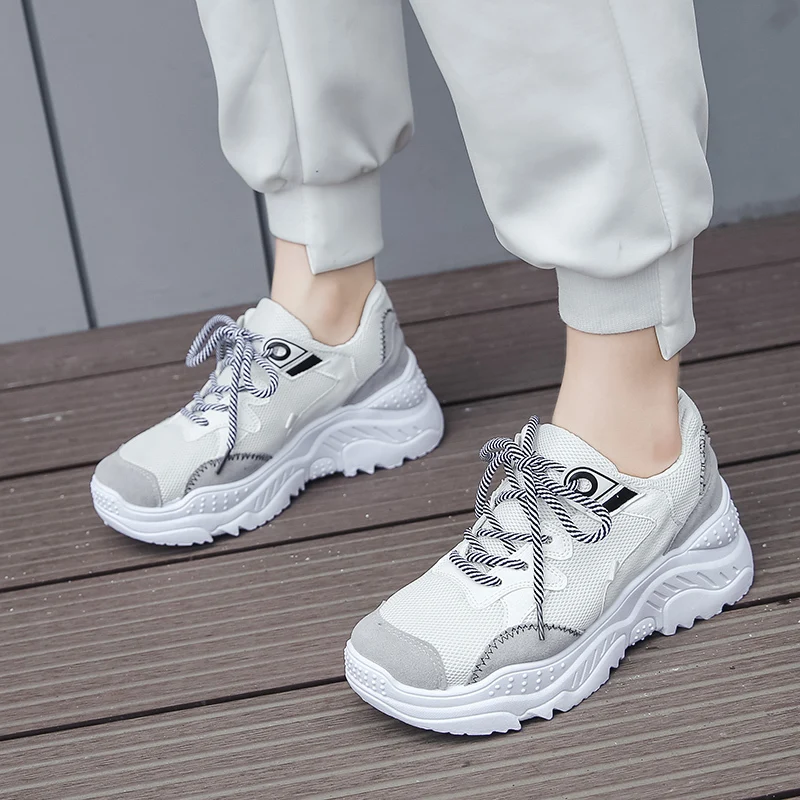 Fujin/женская повседневная обувь Сезон осень Женская из сетчатого материала Прямая