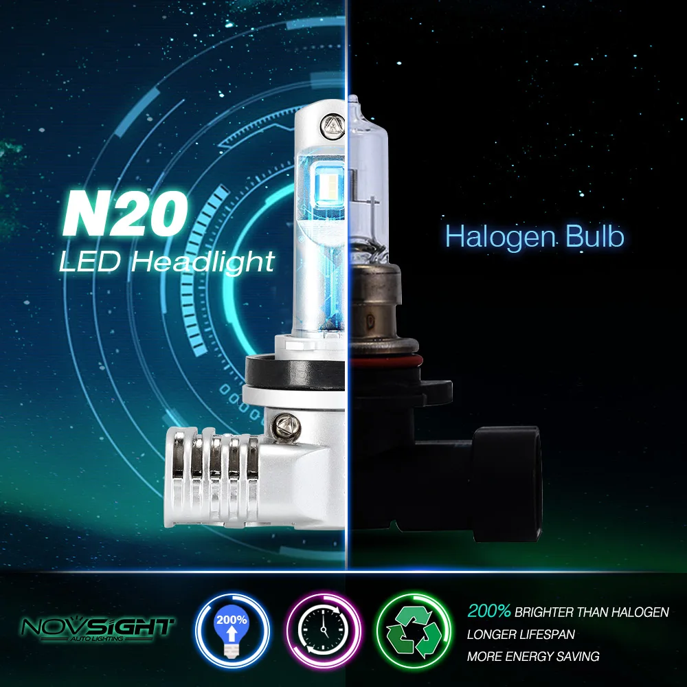 1:1 DESIGN NOVSIGHT H4 H7 Led Car Headlight H11 H16JP 9005 9006 9012 D1S P13 PSX24W PSX26W 50W 10000LM 6500K Fog Light|Передние LED-фары