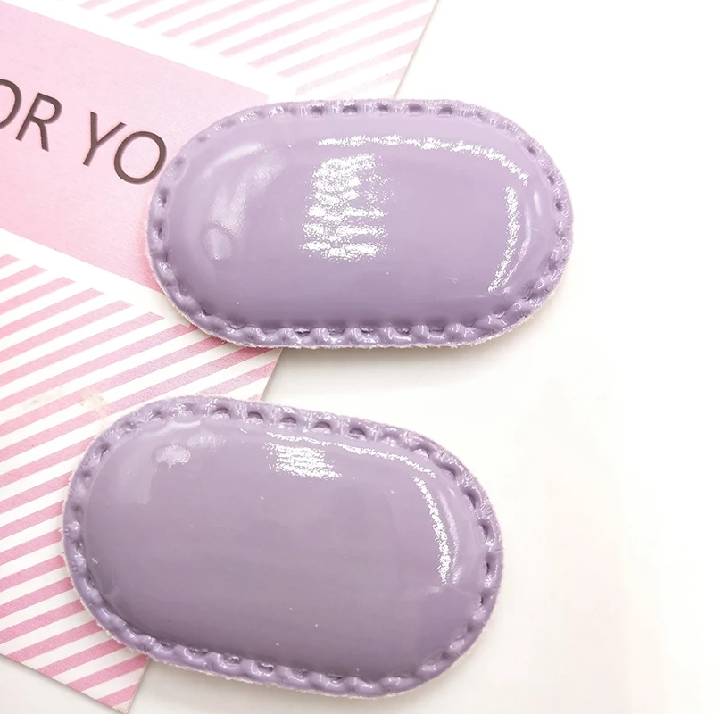 20 шт./лот квадратные блестящие ПУ накладки на заколки для волос Мягкие аппликации