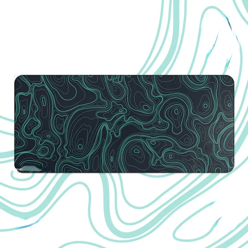 

Geographic Contour Design Pure Color Mouse Pad Large Size Natural Rubber Seaming Table Mat Thicken Gaming Mousepads