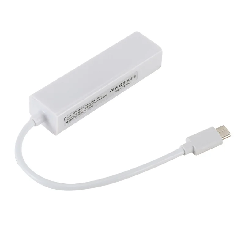 Кабель-адаптер usb3.1 с портами type-c на usb-хаб и RJ45 100 Мбит/с | Компьютеры офис