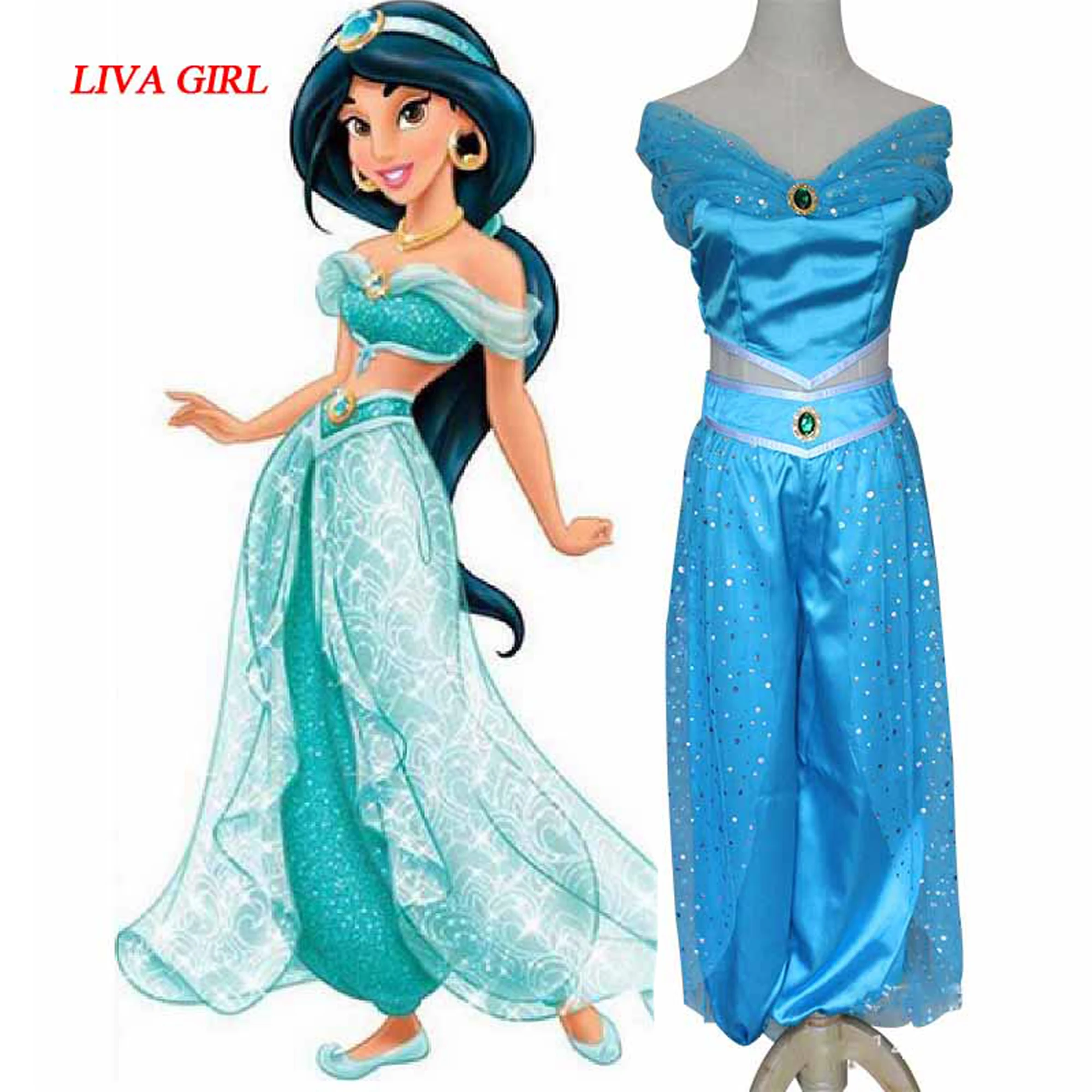 Платье принцессы жасмина для девочек платье костюмированной вечеринки костюм