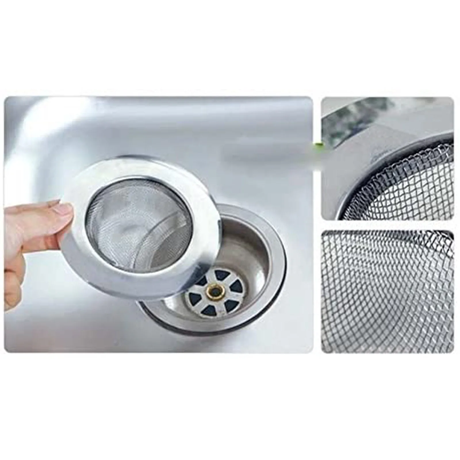 1pcs Household Stainless Steel Sink Filter Pool Bathtub Bathroom Sewer Floor Drain Kitchen Anti-clog Slag Strainer Accessories |