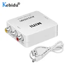 Kebidu Mini AV2HDMI аудио преобразователь HD 1080P RCA AV штекер-HDMI-совместимый Женский конвертер адаптер мини композитный CVBS адаптер
