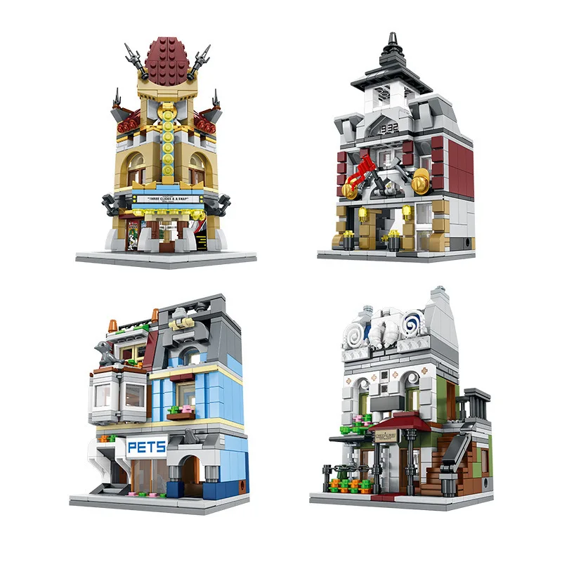 Городской улица Париж ресторан магазин продуктов питания домашних животных