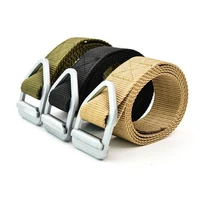 tactical heavy duty reinforced nylon belt for men adjustable military webbing belt strap with metal buckle