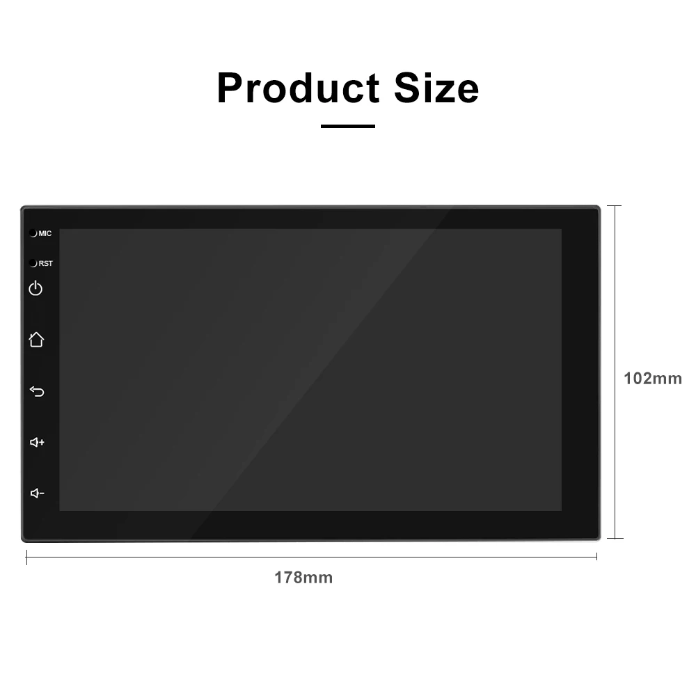 Автомагнитола Podofo 2 Din Android 9 1 GPS 7 '' 2.5D mp5 плеер мультимедийный Авторадио для