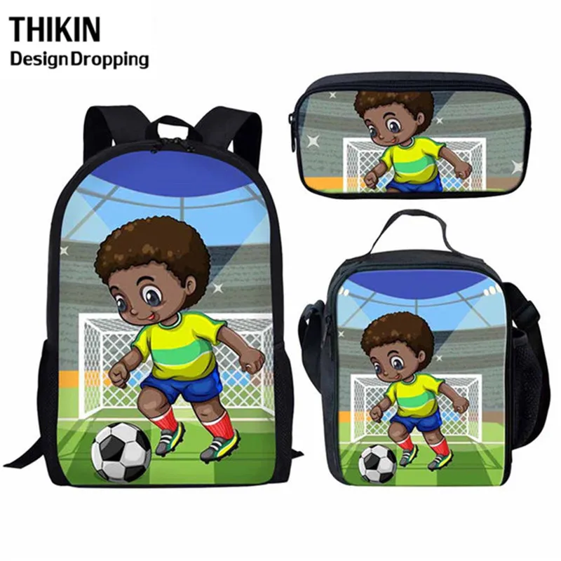 THIKIN Back To School черный искусства АФРИКАНСКАЯ ДЕВУШКА культуры школьные сумки для