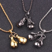 punk boxing glove necklace silver plated fitness boxing jewelry men cool pendant for men boxing match necklace jewelry gift