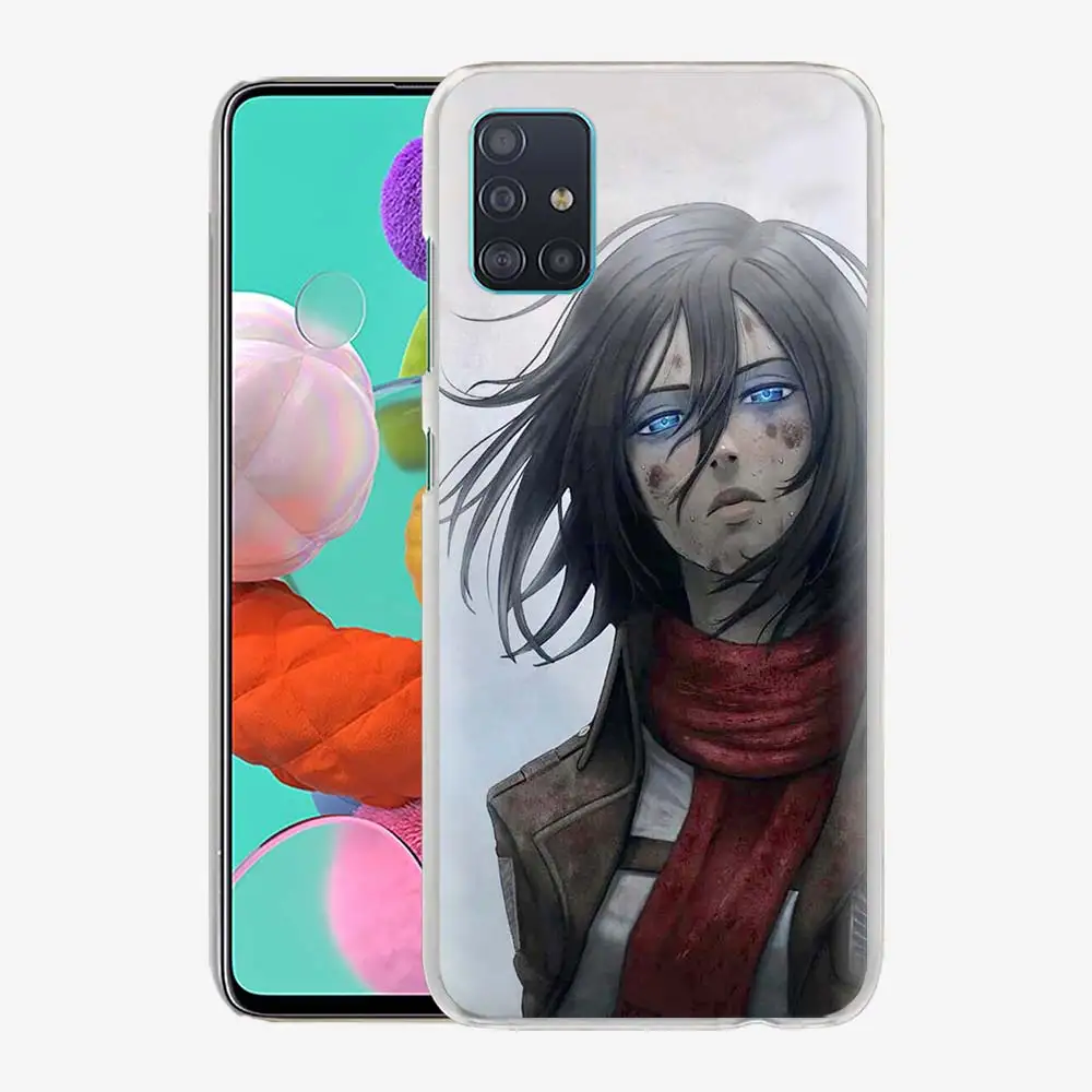 

Phone Case for Samsung Galaxy A51 A71 A50 A21s A31 A20e A10 A70 A30 A40 A41 A11 A20s Hard Original Cover Attack on titan Anime