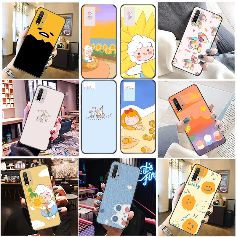 

Cartoon Sheep Phone Case For Xiaomi Redmi 9i 9AT 9A 9C 9 Redmi 9A 9T Coque Carcasa Soft TPU Back Cover