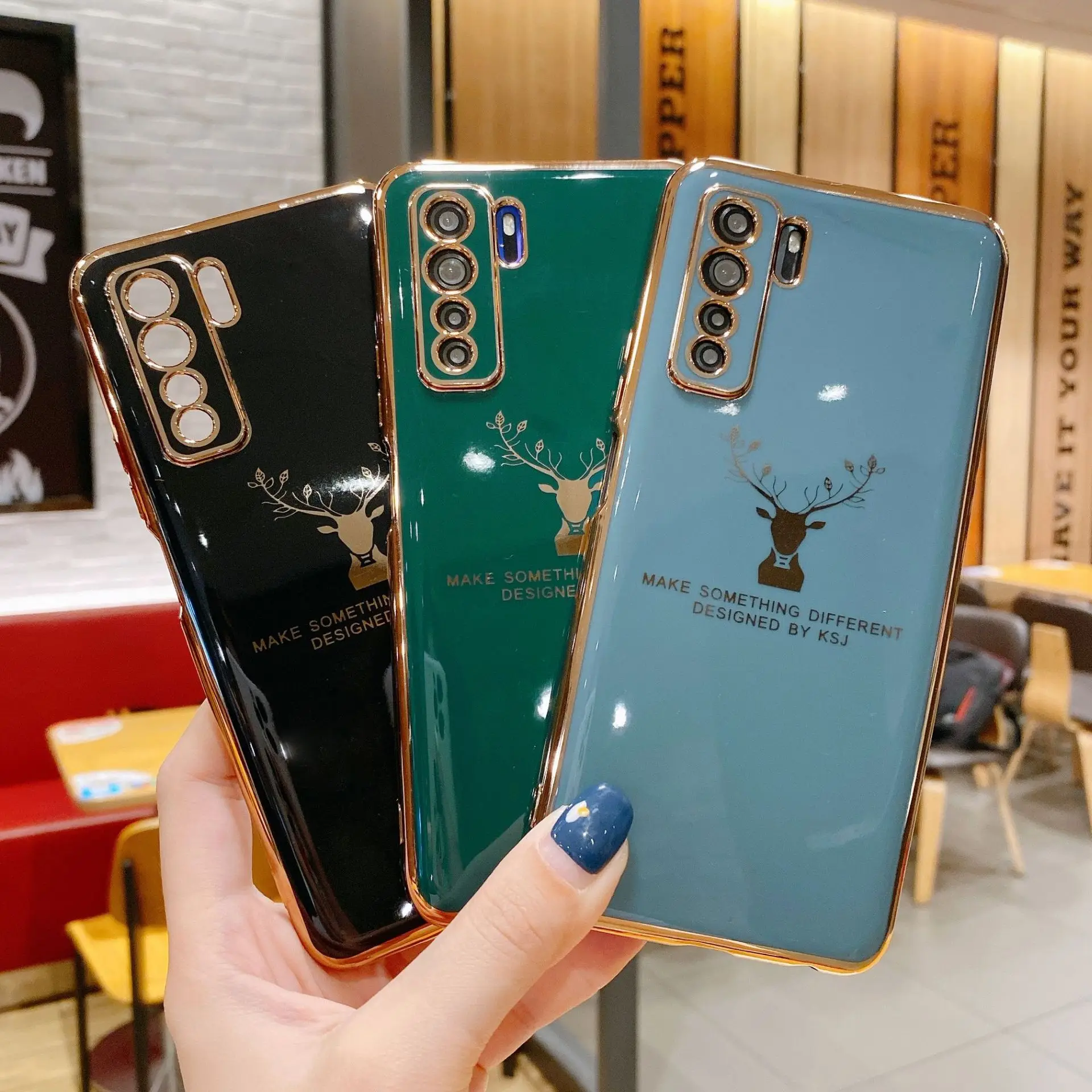 

Silicone TPU Luxury Case For OPPO A5 A32 A93 A92S R17 RENO 2 3 4 PRO Shockproof Case Cover