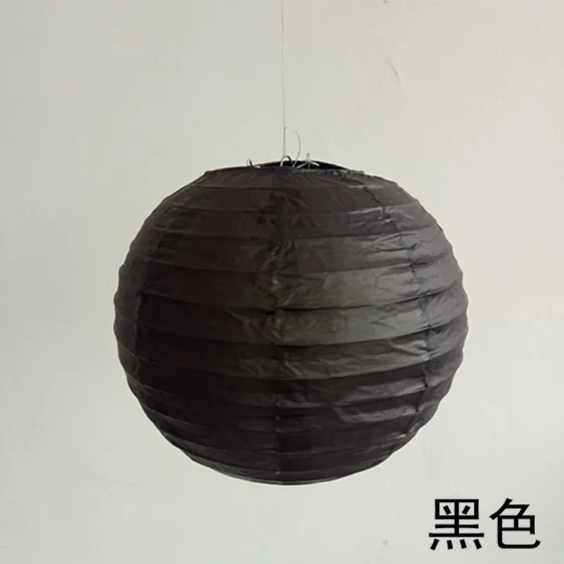 2pcs-black 2 шт. 4/6/8/10/12/14/16 дюймовый круглый одежда для свадьбы, дня рождения Бумага украшения-фонарики, подарок, ремесло, сделай сам, светильник подвесной шар - Цвет: 2pcs-black