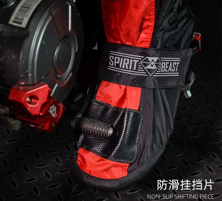 Черные непромокаемые ботинки из Оксфордского ПВХ Нескользящие бахилы мотоцикл