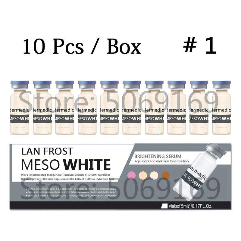 10pcs meso white 1 Горячая корейская косметика для отбеливания сыворотка BB крем светящаяся Meso осветляющая сыворотка для отбеливания акне антивозрастной BB Крем Сыворотка жидкая - Цвет: 10pcs meso white 1