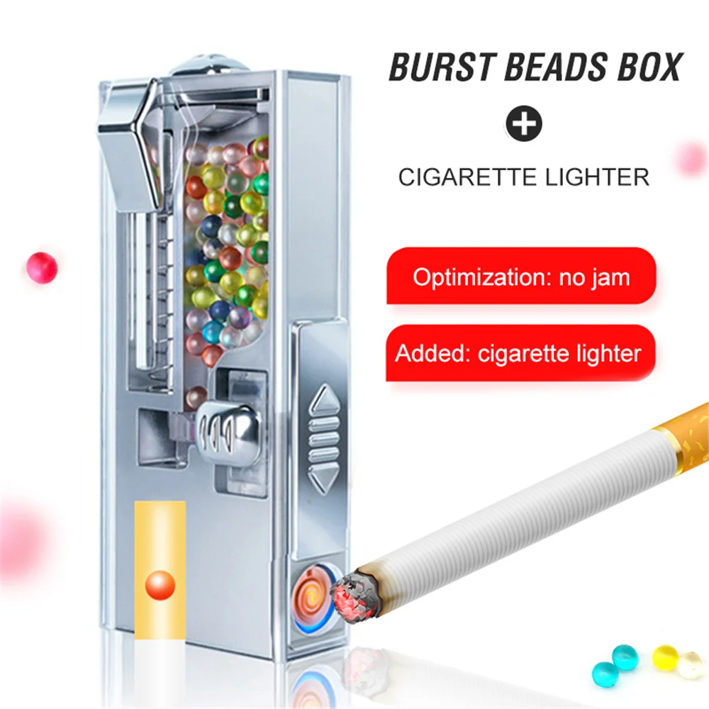 DIY Smoking Filter Capsule Box Cigarette Explosion Bead Pusher With Lighter Upgrade Pop-up Smoke Ice Beads for Tobacco Holder | Дом и сад