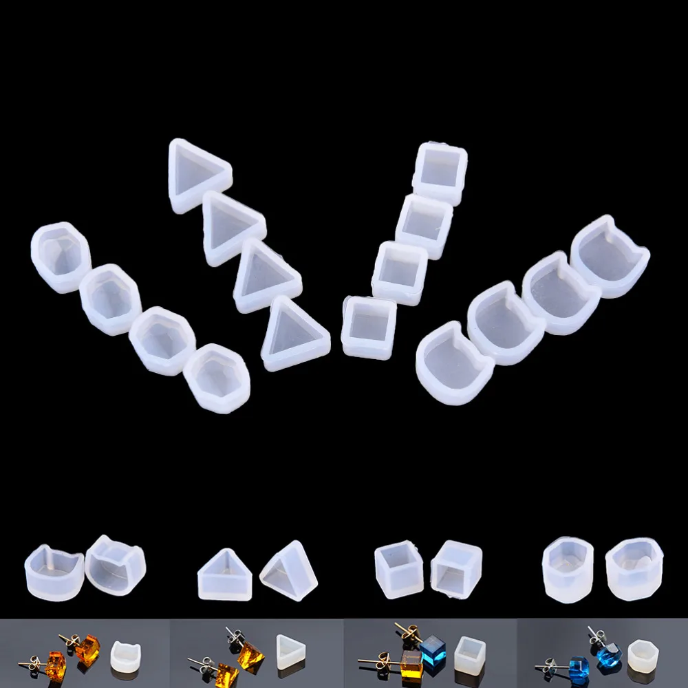 

2Pcs Jewelry Making Resin Casting resin molds Earrings DIY Mold Multi Design Women Clear Silicone Mold for jewelry