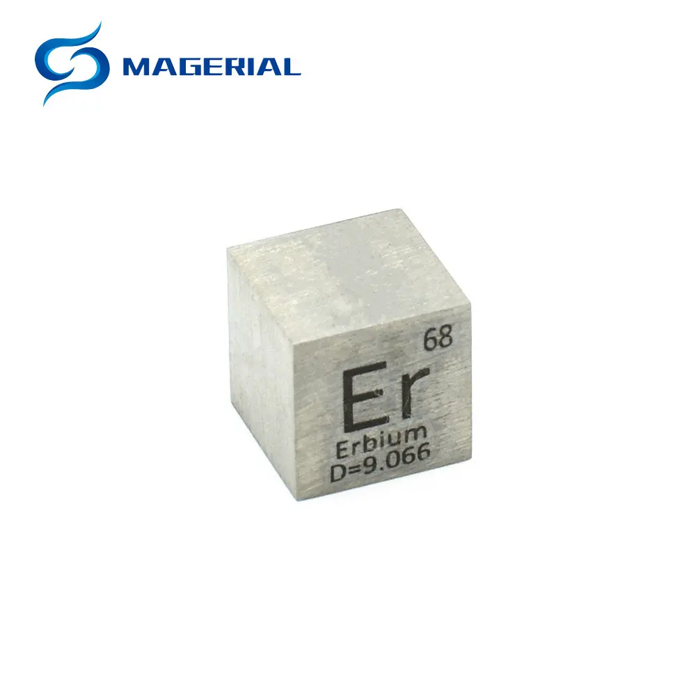 Erbium Cube Er плотность металла 99.9% для простой коллекции элементов 10x10x10 мм ручной работы 4 DIY хобби дисплей