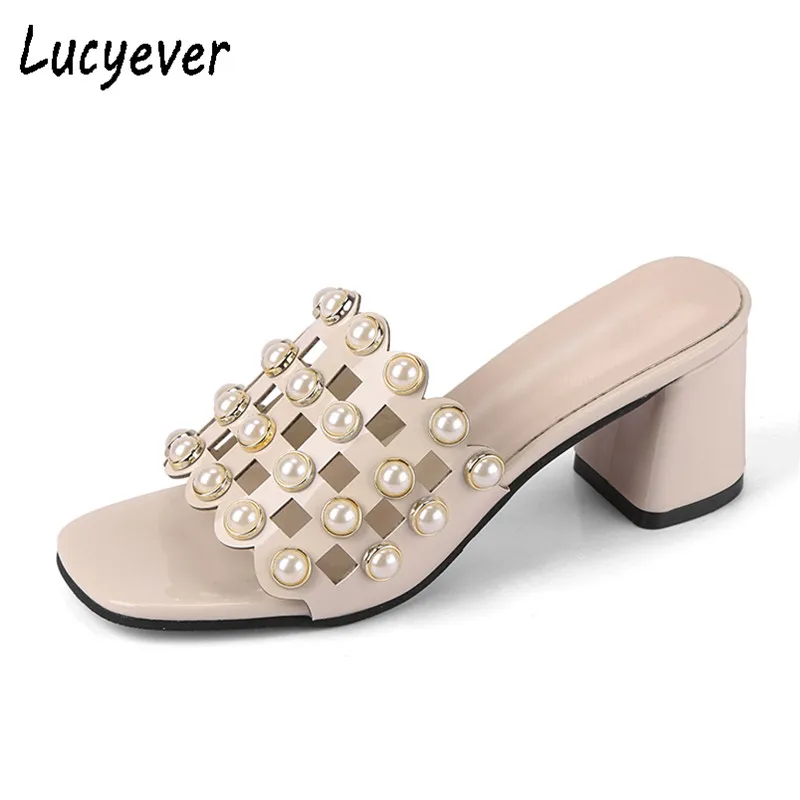 Lucyever/2019 г. Летние женские босоножки модельные туфли на высоком каблуке с