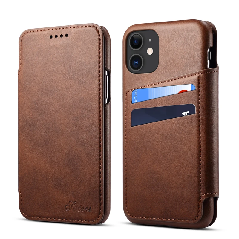 Для iPhone 11 из искусственной кожи, флип-чехол, Ретро стиль, многофункциональный чехол, тонкий бизнес-чехол для смартфона, чехол для iPhone 11 Pro Max