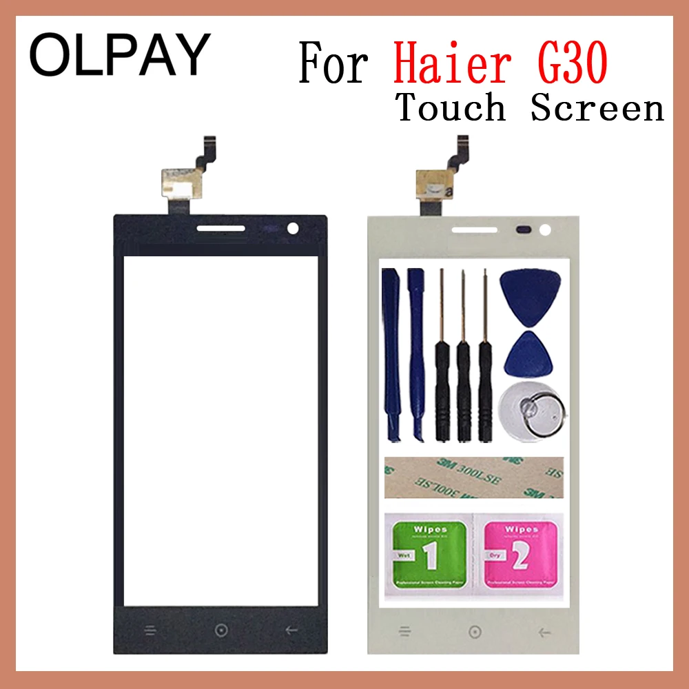 OLPAY 4,5 дюймов сенсорный экран для Haier G30 сенсорный экран дигитайзер Панель переднее стекло объектив сенсор Бесплатный клей+ салфетки