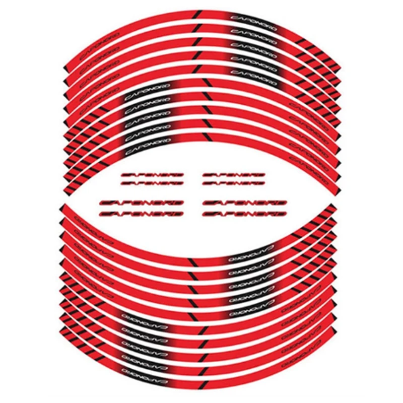 New high quality 20 Pcs Motorcycle Wheel Sticker Waterproof reflectives Rim decorative decal FOR APRILIA CAPONORD - купить по