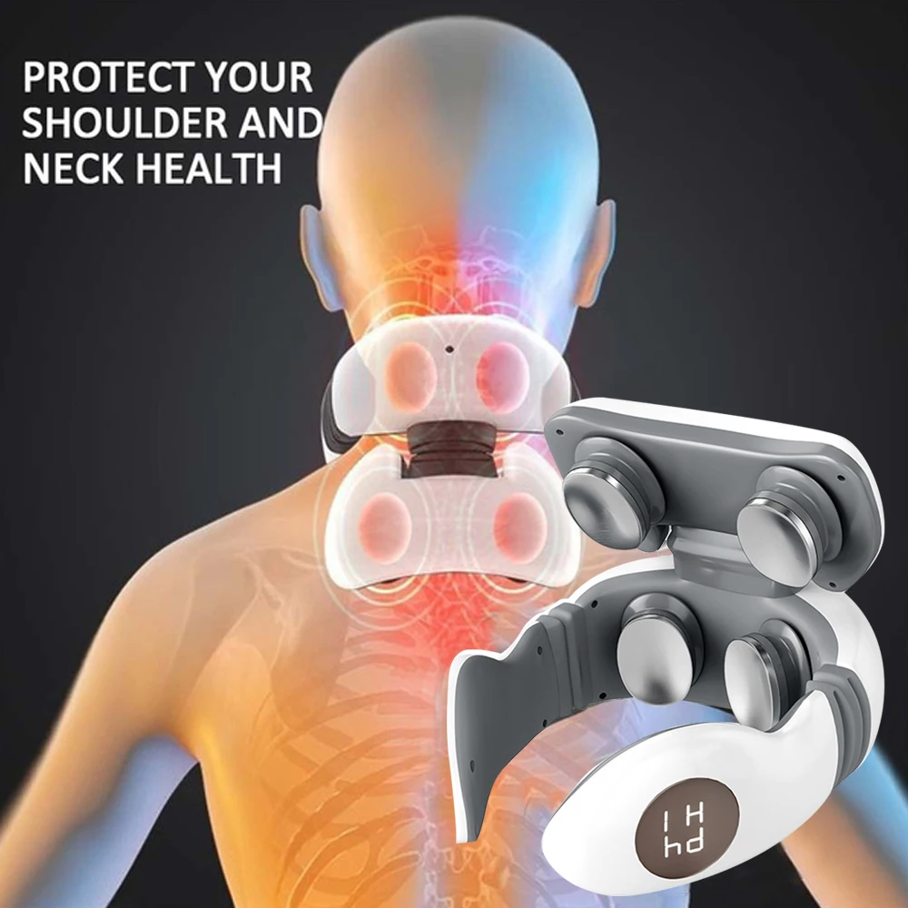

Infrared Heating Electric Neck Massage Device Relaxation Back Body Massage Tools Relief Pain Magnetic Pulse Cervical Massager