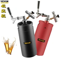vevor pressurized keg system 458l mini growler stainless steel adjustable tap faucet regulator portable draft beer dispenser