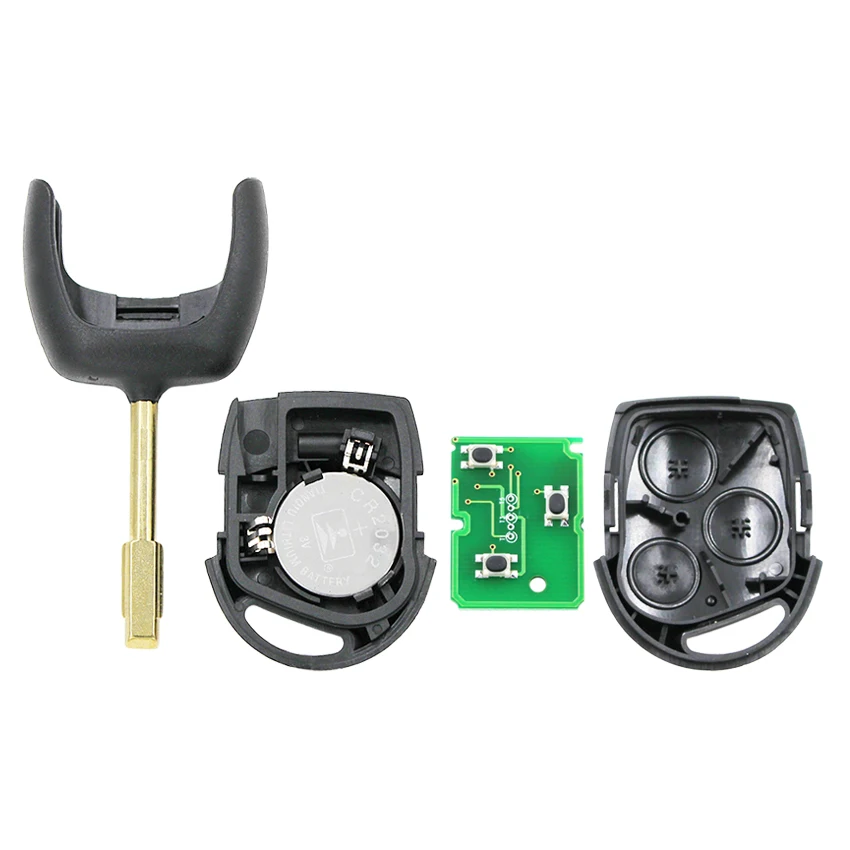 3 кнопки 433 Мгц дистанционный ключ с транспондером 4D60 карбон/стеклянный чип или 4D63