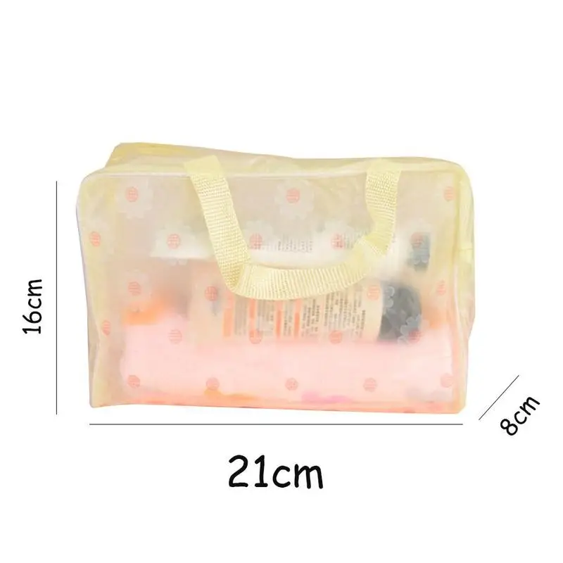 

Transparent Travel Cosmetic Storage Bag, Hand Carry Bag Bathroom Waterproof Wash X1S0