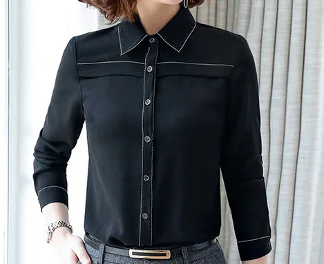 black shirt IZICFLY стиль осень деловые брюки набор Униформа для женщин офисные элегантные деловые брюки костюмы для женщин Рабочая одежда плюс размер - Цвет: black shirt